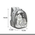 thumbnail image 5 of FASTBIRD Cat Carrier Backpack, Space Capsule Pet Bag Hiking Backpack, Pets and Small Dogs, Airline-Approved For Travel, Hiking, Walking & Outdoor Use, Gray, 5 of 7