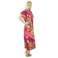 thumbnail image 3 of Bimba Women Long Cotton Kaftan Floral Night Wear Classic Caftan Dress, 3 of 5