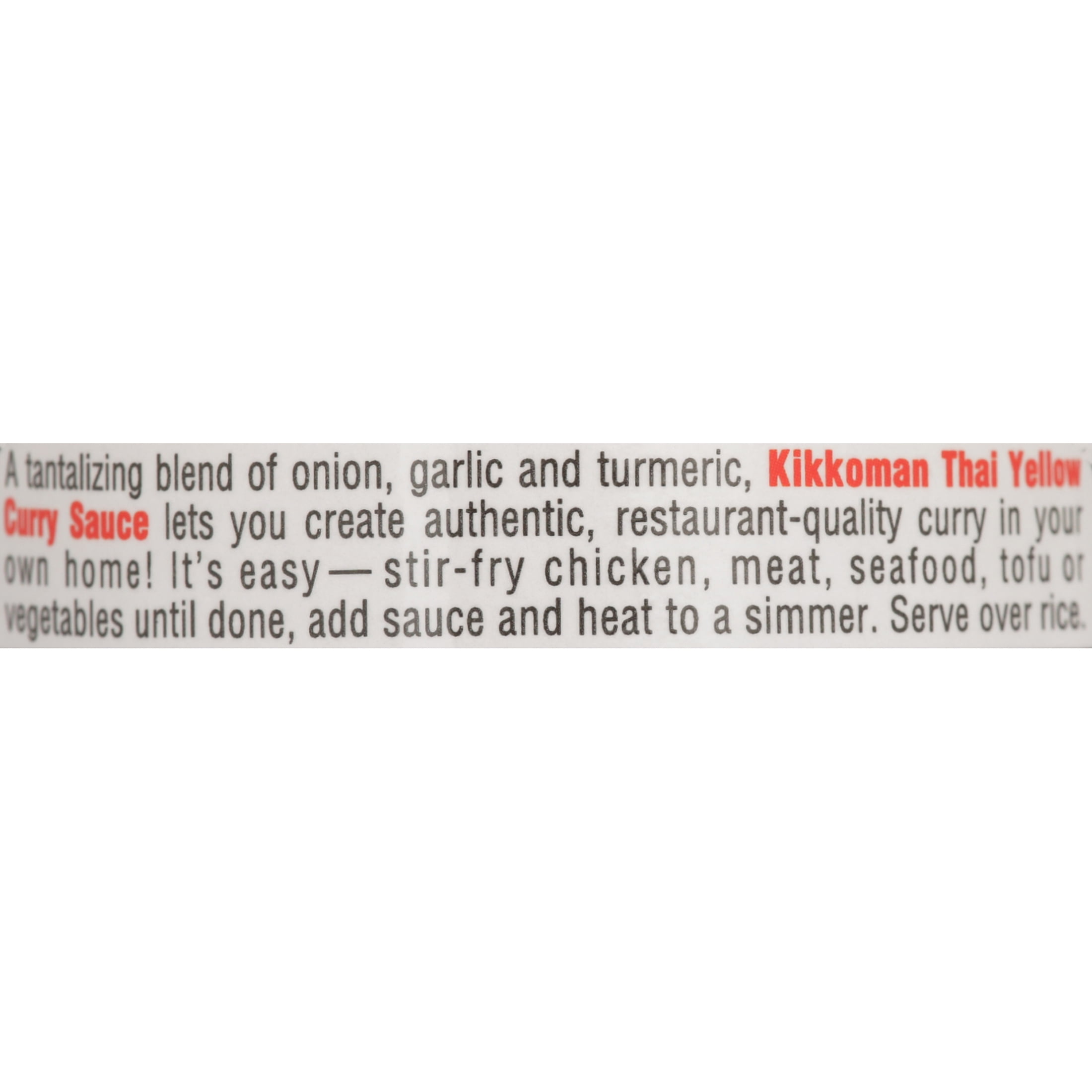 Kikkoman Thai Yellow Curry Sauce, 10.9 oz