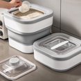 thumbnail image 4 of Rice Container Moisture-proof Collapsible Acrylic Cereal Rice Seal Food Storage Container Kitchen Supplies, 4 of 7