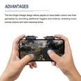 thumbnail image 5 of Unique Bargains Gaming Trigger Mobile Game Controller 1 Pair G6 Six-Finger Linkage Button Burst Shooter Black, 5 of 5