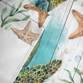 thumbnail image 5 of Window Valance for Kitchen,Green Sea Turtles Seaweed on Wood Board Rod Pocket Curtain Valances Short Curtains Drapes Panel,Corals Sea Stars Window Treatment Topper for Living Room Bathroom Bedroom, 5 of 9