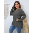 thumbnail image 4 of AviBest Fashion Plus Size Womens Sweater - Elegant V-Neck Sweaters for Women, Breathable All-Match Winter Fall Top for Versatile Outfits,XL~5XL, 4 of 6
