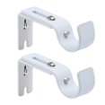 thumbnail image 1 of 1 Set Curtain Rod Bracket Heavy Duty Adjustable Length Wrought Iron Window Drapes Pole Fixing Rack With Screws Home Use Kaesi, 1 of 5