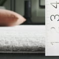 thumbnail image 4 of SAFAVIEH Jasmine Sashka Solid Polyester Shag Area Rug, Light Grey/Ivory, 4' x 6', 4 of 7