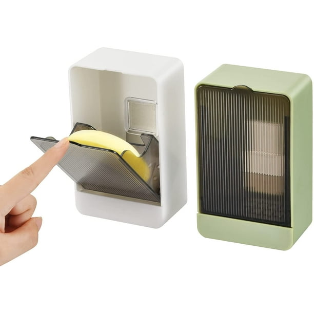 Adove Soap Dish Holder Shower 2 Pack Bar Soap Holder with Drain Wall