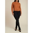 thumbnail image 3 of ELOQUII Women's Plus Size Cableknit Sweater With Wide Collar, 3 of 3