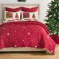thumbnail image 2 of Greenland Home Fashions Deck the Halls Festive Holiday Quilt Set, 3-Piece King, 2 of 9