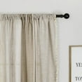 thumbnail image 3 of Yipa Boho Vintage Window Curtain Rod Pocket Tassels Curtains Panel Kitchen Retro Drapes Light Filtering Bedroom Living Room 2#Coffee W:54"x H:90"/  137cm*228cm, 3 of 8