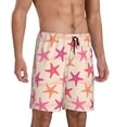 thumbnail image 2 of Fuzoiu Starfish Print Pajama Shorts for Men, Men's Pajama Bottoms,Mens Lounge Sleepwear,Pajama Pants with Pocket-3X-Large, 2 of 6