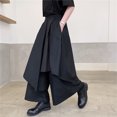 thumbnail image 4 of Men's Casual Pants Men's Casual Skirt Pants Loose Wide Leg Harem Pant Japanese Style Kendo Culottes Summer Black XL, 4 of 6