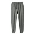 thumbnail image 4 of SGMVNU Men's Tracksuits Male Casual Warm Fleece Solid Two Piece Suit Zipper Pocket Hoodies Coat Drawstring Pants Set Casual Outfits for Men(Grey, M), 4 of 5