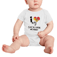thumbnail image 2 of I Heart My Sicilian Mommy Sicily Love Flag Baby One-Pieces Baby Bodysuit (White, 3-6 Months), 2 of 5