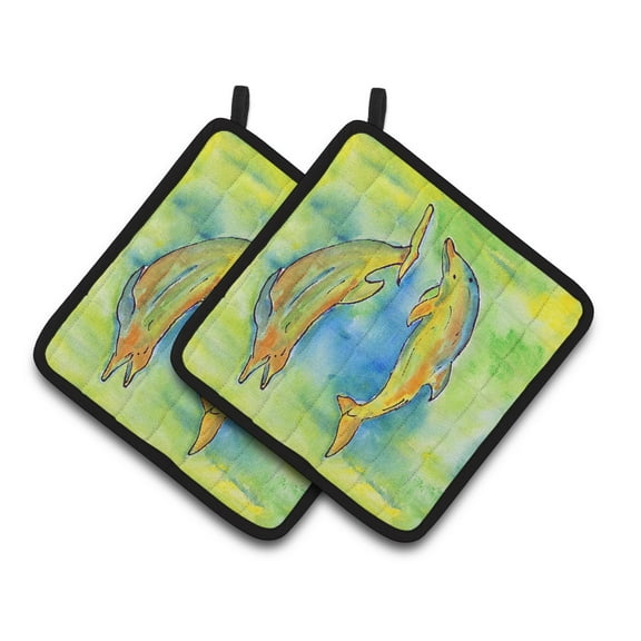 Caroline's Treasures Dolphin Pair of Pot Holders