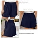 thumbnail image 4 of Pantalones cortos de pierna ancha para mujer, pantalones cortos de verano transpirables de Color puro con cintura alta elástica con cordón, 4 of 5