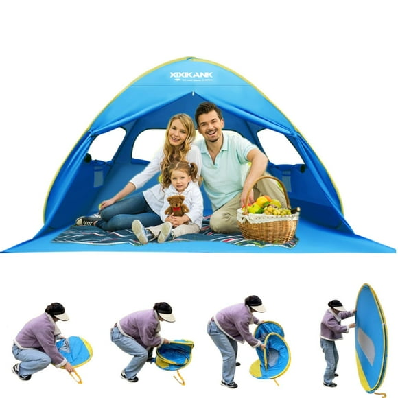 Carpa de playa XIXIKANK 180x160x125cm UPF 50+ a prueba de viento