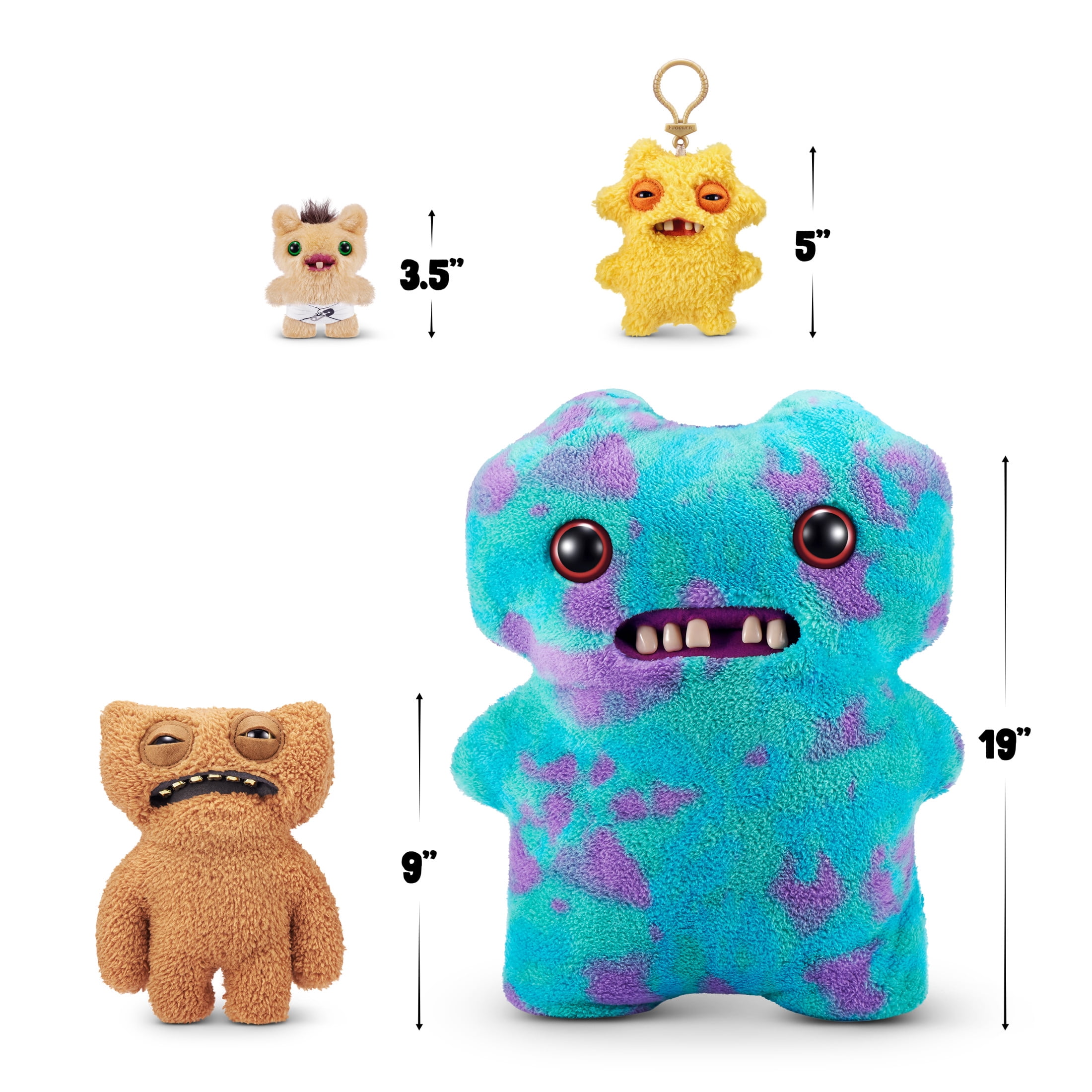 Fuggler Gold Fuggs 9 inch (Gnawing Terror), Funny Ugly Monster Soft Plush Collectible Toy by ZURU
