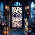 thumbnail image 2 of Halloween Decorations Door Cover,35.4x70.8 Inch Spooky Ghost Horror Doorway Curtains Door Covers Banners Decor,Perfect for Entryway Layout,Festival Scene Setting,Beige, 2 of 6