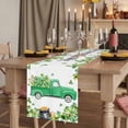 thumbnail image 2 of Table Runners 108 Inches Long Dress Scarves, St. Patrick's Day Farmhouse Coffee/Dining/Kitchen Table Runner for Living Room, Spring Lucky Shamrocks Green Truck Country 13x108 Inch, 2 of 9