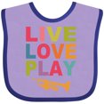 thumbnail image 3 of Inktastic Live Love Play the Trumpet Boys or Girls Baby Bib, 3 of 4