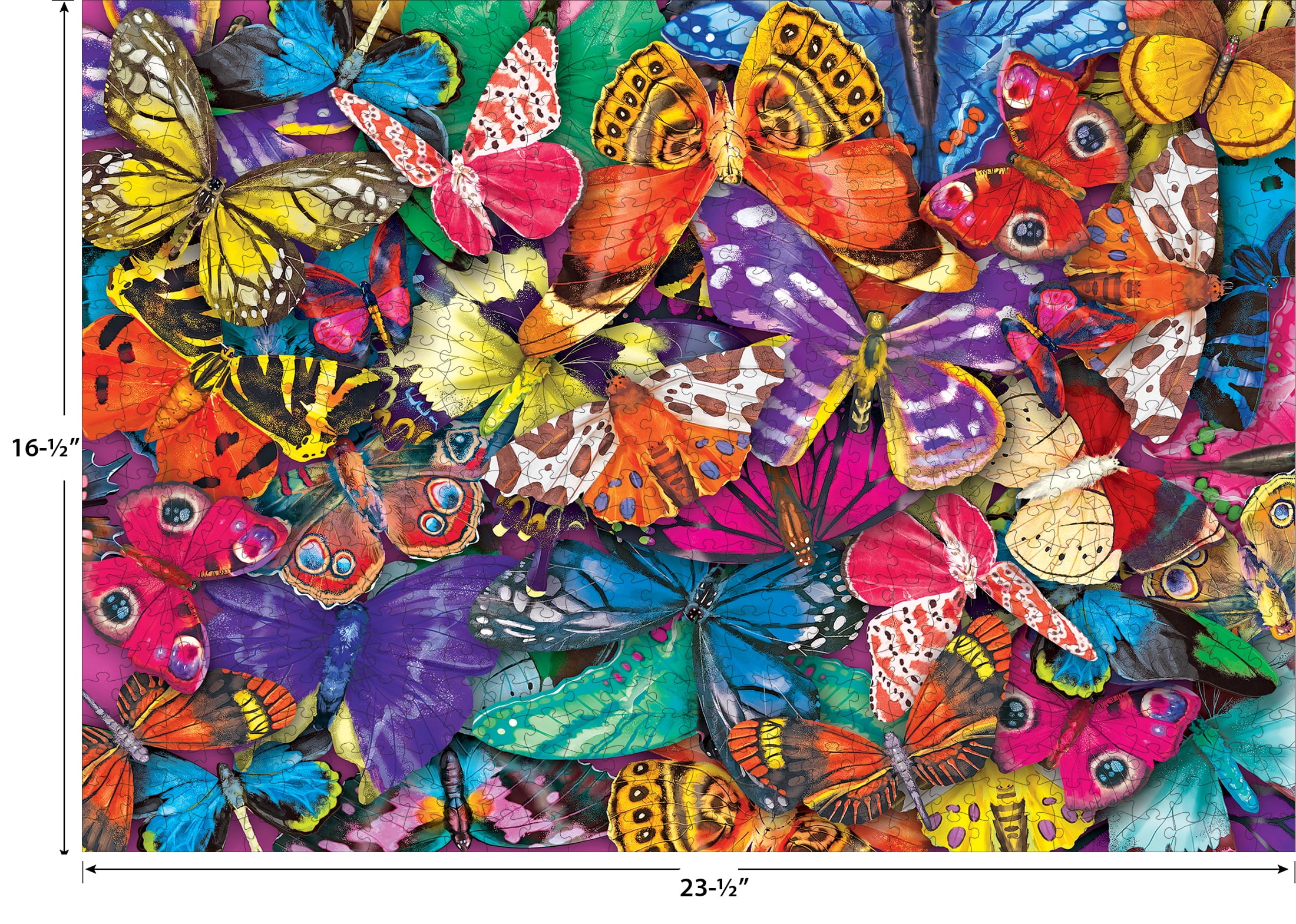 RoseArt Colorluxe 750-Piece Butterflies 3 Adult Interlocking