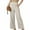 Beige, variant on Azrian Womens Plus Size Pants,Fashion Women's Casual Elastic Waist Pocket Solid Color Trousers Long Pants