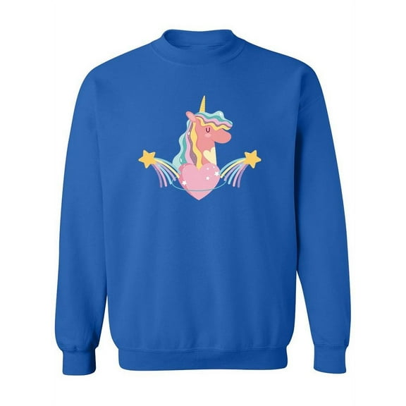 Shooting Stars And Unicorn Sweatshirt Women -Image by Shutterstock, Female x-Large