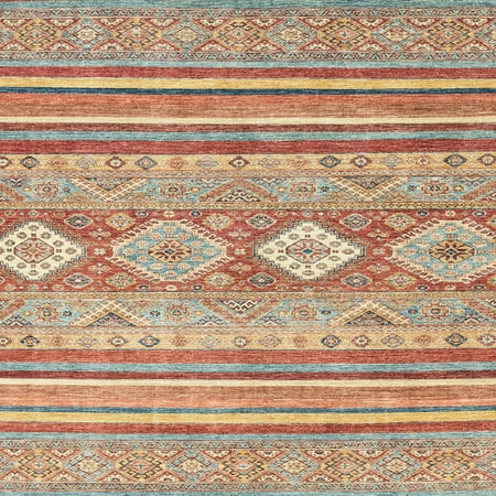 

Ahgly Company Indoor Square Abstract Chocolate Brown Area Rugs 5 Square