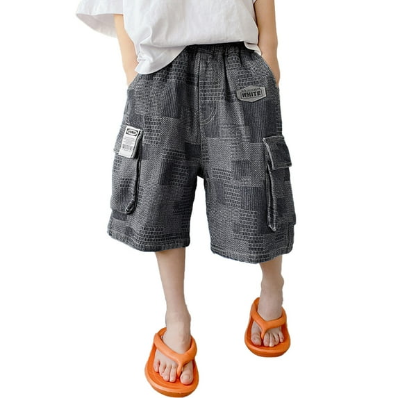 Toddler Baby Boys Elastic Waist Jeans shorts, Toddler Baby Casual Shorts