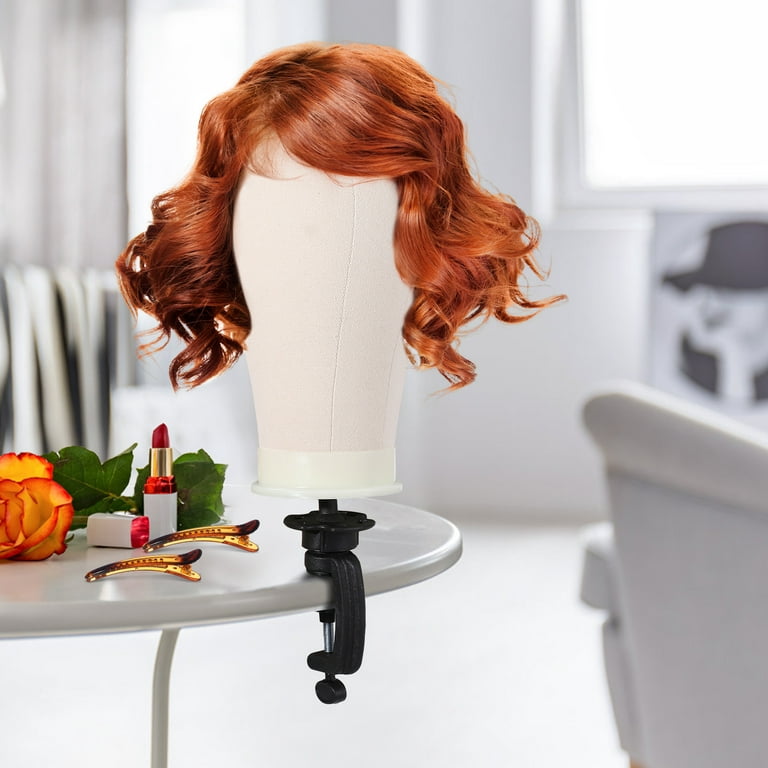  UPerfe Wig Head Stand With Mannequin Head for Styling Display  Making Kit 22 inch Black Maniquins Canvas Block Head for Wigs (Canvas Wig  Head With Tripod Stand, T-Pins, C-Pins, Colorful