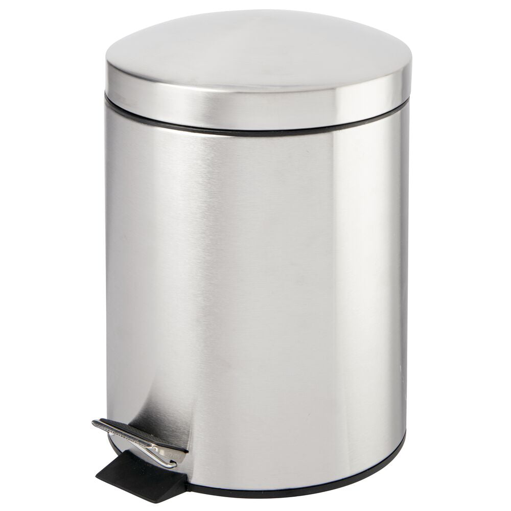 mDesign Small Square Step Trash Can Garbage Bin 6L Removable Liner 