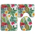 thumbnail image 1 of ABPHQTO Piña Flamingo Juego de alfombras de baño de 3 piezas Alfombra de baño Alfombra de contorno y tapa de inodoro ABPHQTO Cont-CHAPPLE-39622, 1 of 2