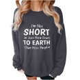 thumbnail image 2 of Njoeus Womens Long Sleeve Comfy T-Shirts Funny Letter Printed Graphic Shirts Casual Loose Crew Neck Pullover Sweatshirt for Women Girls Trendy Dark Gray XXL, 2 of 6