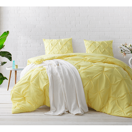 Yellow Comforter - BYB Limelight Yellow Pin Tuck Comforter