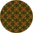 thumbnail image 1 of Ahgly Company Indoor Round Patterned Blood Night Red Area Rugs, 7' Round, 1 of 6