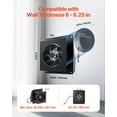 thumbnail image 2 of 6 Inch Through The Wall Ventilation Fan with 205 CFM Airflow, Quiet AC Motor ≤46dB, 1640 RPM High Speed Exhaust Fan, Easy Installation for Bathroom, Bedroom, Garage, Laundry Room, 2 of 11