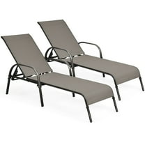 Adjustable Patio Chaise Folding Lounge Chair with Backrest