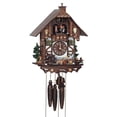 thumbnail image 1 of Cuckoo Clock Black Forest house with moving beer drinker and mill wheel, 1 of 1