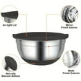 thumbnail image 5 of 6-Piece Stainless Steel Mixing Bowl Set With Lids - Non-Slip, Dishwasher Safe, Perfect For Baking & Cooking - Includes Spoons, 5 of 5