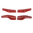 thumbnail image 1 of 4 Pcs Gear Shift Wiper Lever Cover ABS Wheel Column Shift Paddle Trim Replacement for Tesla Model 3 Y Glossy Red Carbon Fiber Style, 1 of 5