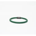 thumbnail image 4 of Genuine Braided Leather Bracelet With Stainless Steel Magnetic Clasp, Green, 4 of 4