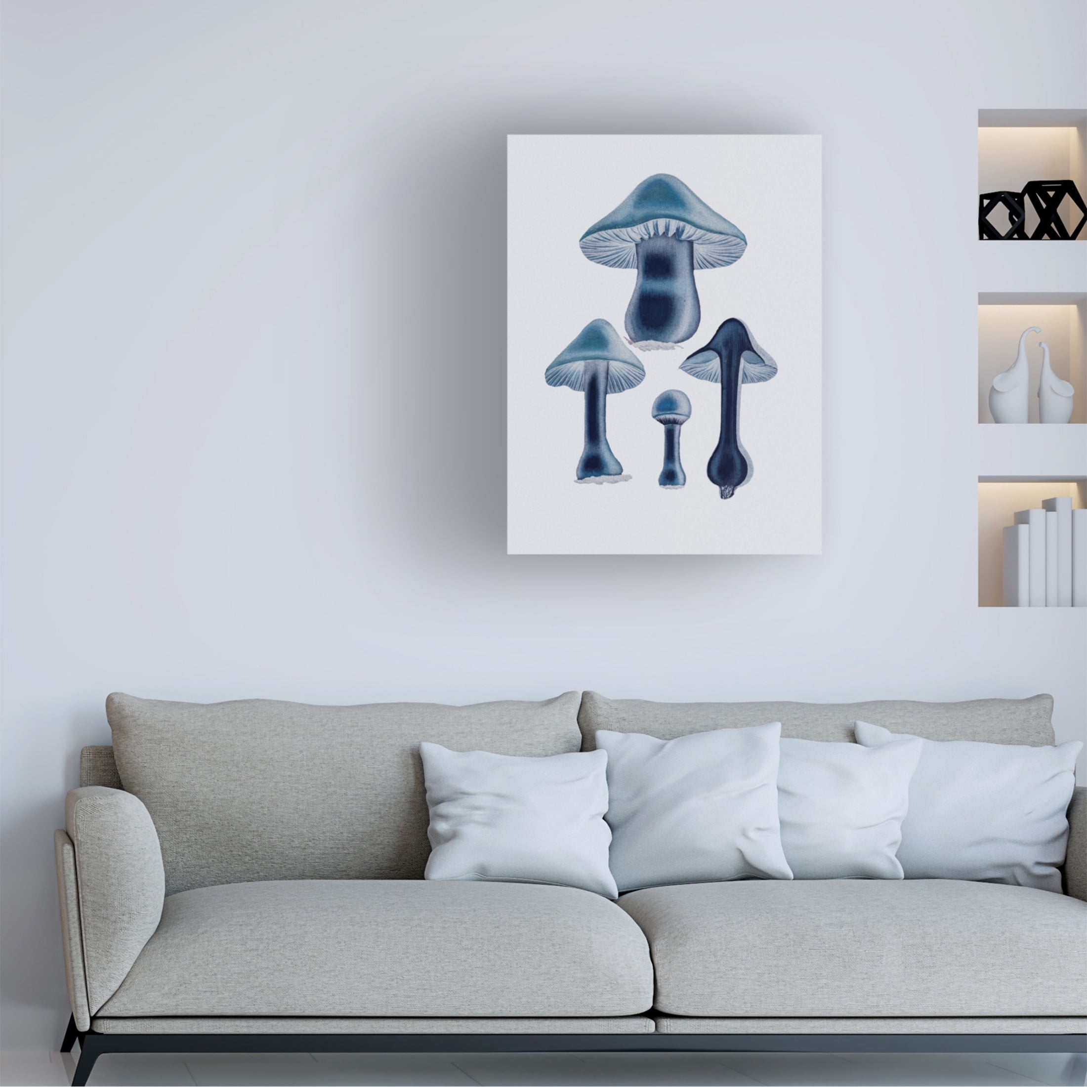 Trademark Fine Art Pictufy Agaricus Bulbosus Blue Canvas Wall Art