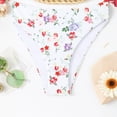 thumbnail image 6 of Minjewel Women's Sexy Checkered Floral Two-Piece Bikini, V-Neck & Hollowed-Out Design Swimsuit for Beach & Pool Party,Watermelon Red,S, 6 of 8