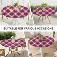 thumbnail image 7 of Red and Blue Star Argyle Pattern Round Fitted Tablecloth with Elastic Edge,Dining Table Cover Waterproof,Outdoor Round Tablecloth for Camping,Dining,Indoor and Outdoor, 7 of 7