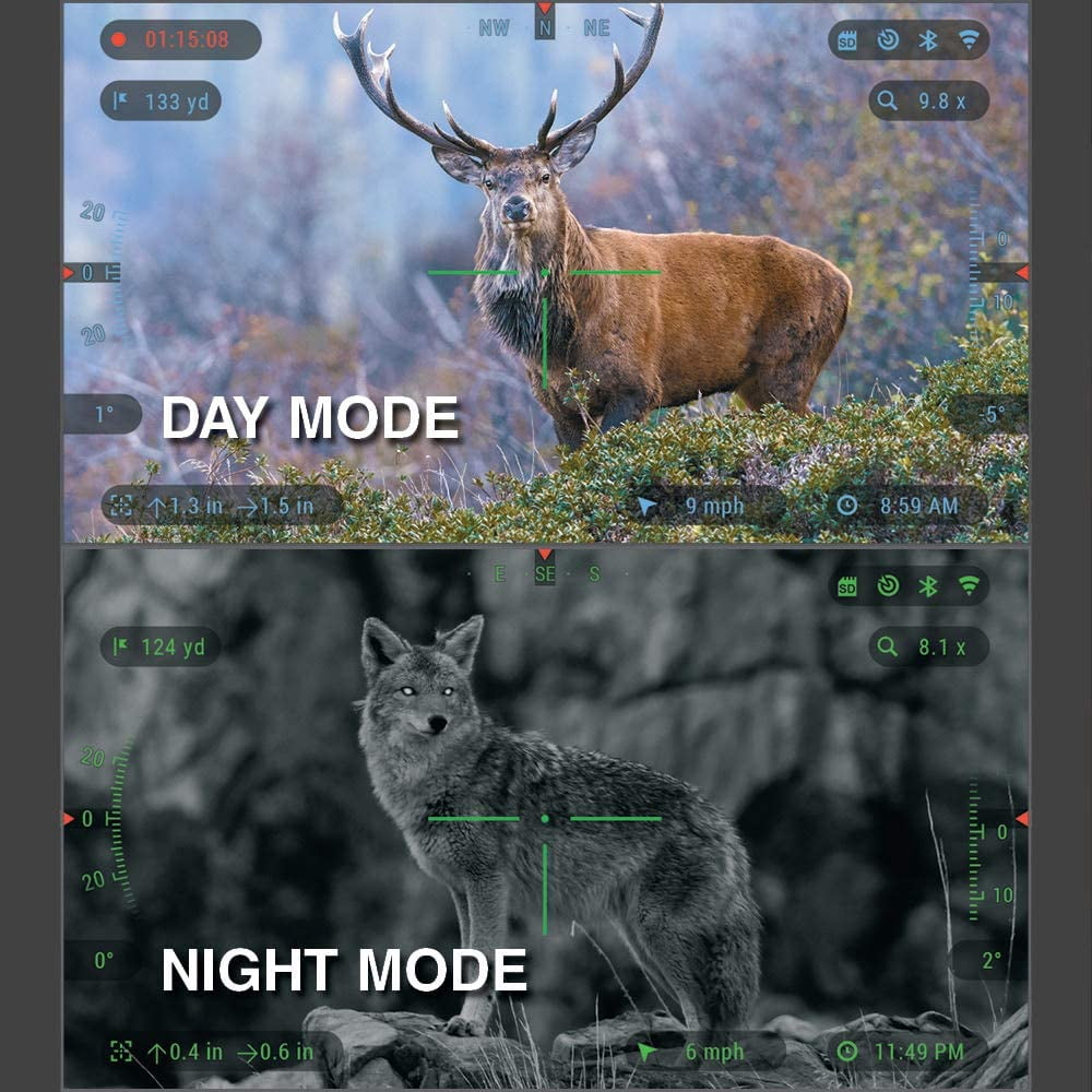 ATN X-Sight-4K 5-20x Pro Edition Smart Day/Night Hunting Rifle Scope, Mossy Oak