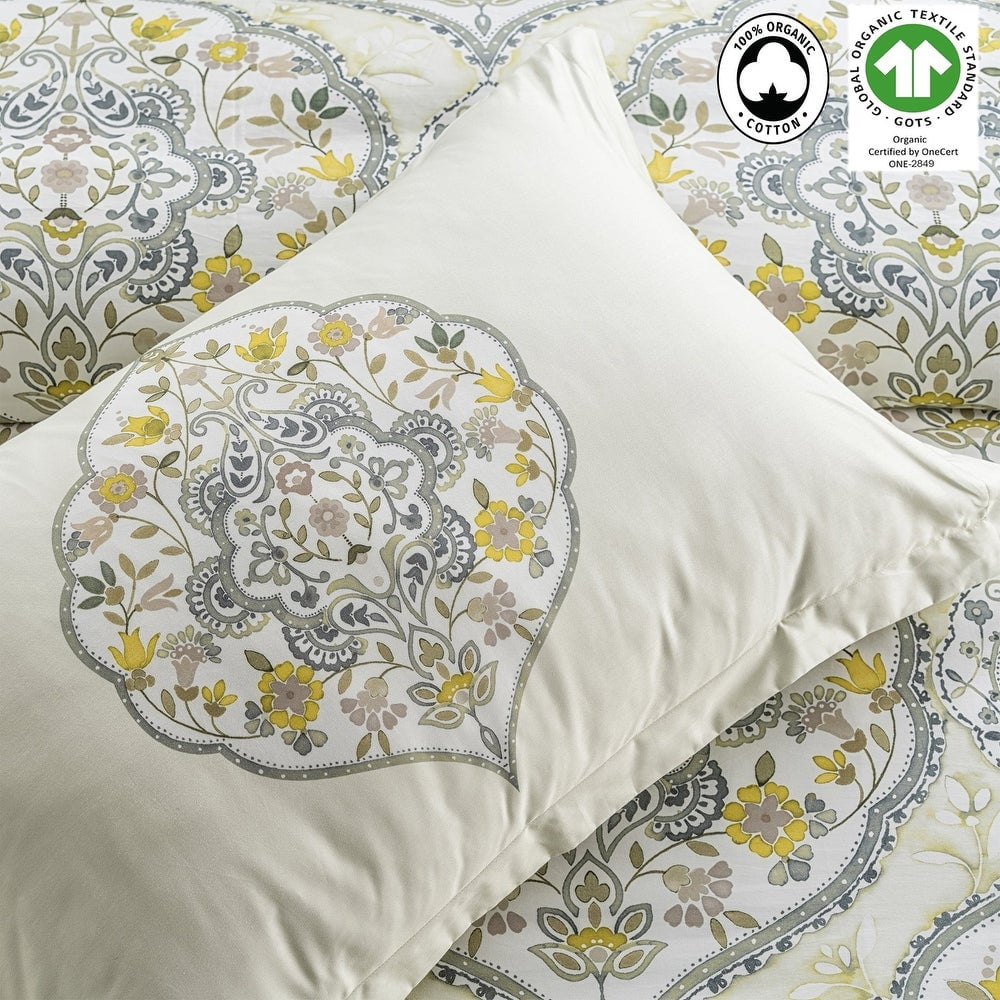 A1HC Reversible Print Organic Cotton Pillow Sham (Set of 2) | GOTS Certified Organic Cotton Pillowcase