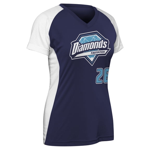 Infinite V-Neck SS Jersey - GREY BODY, BLACK BODY - XL