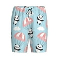 thumbnail image 4 of Gaeub Cute Panda Flying in the Sky Printed Men's Short Pajama Pants, Lightweight Lounge & Sleep Bottoms Keep You Cool - XX-Large, 4 of 9