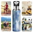 thumbnail image 7 of Yayeee 20oz Insulated Water Bottle Double Wall Stainless Steel with Flip Straw Lid, Plants and River, 7 of 7
