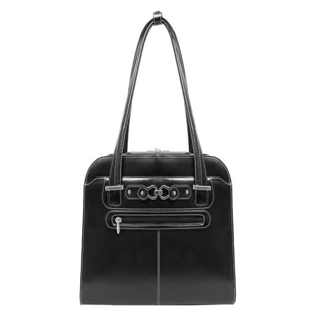 - McKlein MAYFAIR, Ladies' Laptop Briefcase, Top Grain Cowhide Leather, Black (96305C)